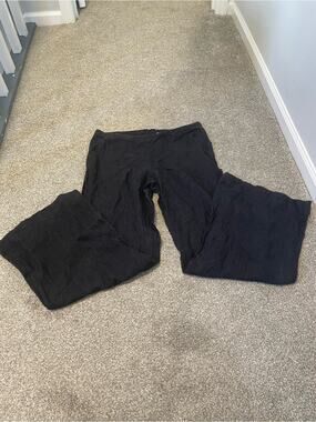 CAbi 100% Linen Black Wide-Leg Casual Pants Size 8